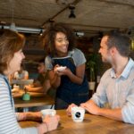 waitress creating customer bond